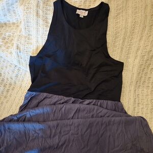 LOFT Black Sleeveless Crewneck Top